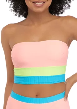 Discount 🔥 Cabana by Crown & Ivy™ Colorblock Bandeau Swim Top 🔥