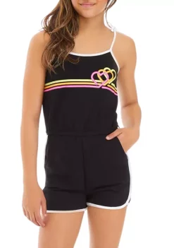 Best Sale 👏 Cabana by Crown & Ivy™ 👧 Girls 7-16 Sleeveless Tie Romper 🎁