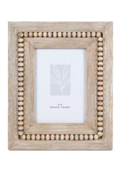 Outlet 😉 New View 5 x 7 Tan Bead Photo Frame ✔️
