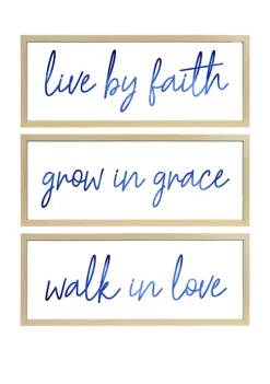 Hot Sale 🤩 New View Everyday Home Divided Messages Live by Faith Wall Art 💯 -Champion® Sales Store Belk 2403
