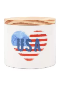 Buy 💯 New View USA Flag Heart Candle ⭐