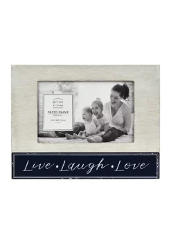 Cheap ⭐ New View Sentiment Frame- Enamel Plank Frame, Live Laugh Love 🔥
