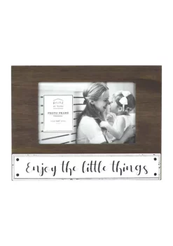 Top 10 ๐ New View Sentiment Frame- Enamel Plank Frame, Enjoy the Little Things ๐