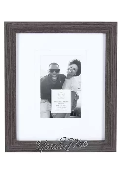 Coupon ✔️ New View Double Matted Gray 8x10 to 4x6 You and Me Sentiment Picture Frame 💯