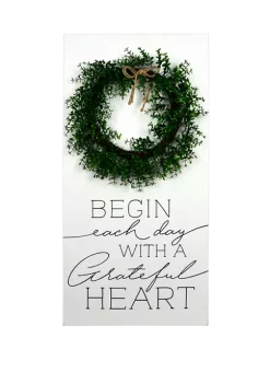 Flash Sale 😉 New View Begin each day with a grateful heart Leaning Décor 👍