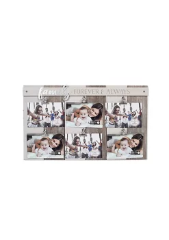 Best Sale 🧨 New View 6 Photo Opening Family Forever Always Sentiment Collage Picture Frame with Metal Word 🔔