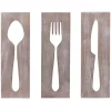 New 🎁 New View Set of 3 Oversized Utensils Kitchen Rustic Plank Art 🥰 -Champion® Sales Store Belk 2512