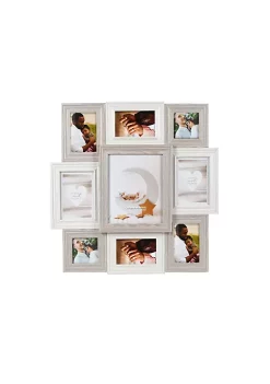 Buy ✨ New View 9-Opening 23" X 24" Two-Toned Multi-Sized Picture Frame Collage, Displays Two 4x4, Four 4x6, Two 5x7 and One 8x10 Photos 😀