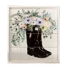 Buy 🧨 New View Rain 🥾 Boots With Raised Felt Flowers Framed Wall Art 🎉 -Champion® Sales Store Belk 2565