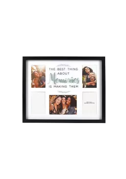 Outlet ๐ New View 5-Opening 20" X 16" Memories Matted Shadowbox Frame Displays Four 4x6 and One 5x7 Photos in White-Black ๐
