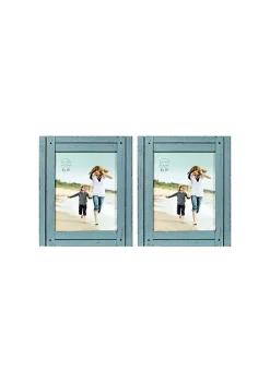 Discount 😍 New View Homestead 8"x10" Rustic Wood Tabletop Frame in Coastal Blue Finish, Set of Two 🎉 -Champion® Sales Store Belk 2589
