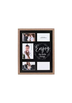 Hot Sale 🥰 New View 5-Opening 16" X 20" Enjoy The Little Things Matted Shadowbox Frame Displays Four 4x6 and One 5x7 Photos in Black-Brown 🔥 -Champion® Sales Store Belk 2675