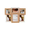 New ✔️ New View 6-Opening 19" X 14.5" Two-Toned Multi-Sized Picture Frame Collage, Displays Two 4x4, Three 4x6 and One 5x7, White-Gold 🤩 -Champion® Sales Store Belk 2682