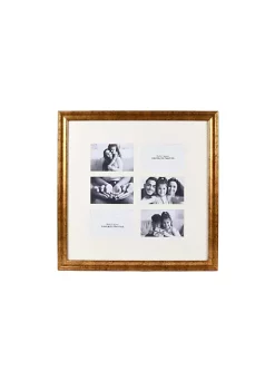 Flash Sale ✨ New View 6-Opening 20" X 20" Gold Matted Basic Picture Frame Collage; Displays Six 6x4 photos ⌛
