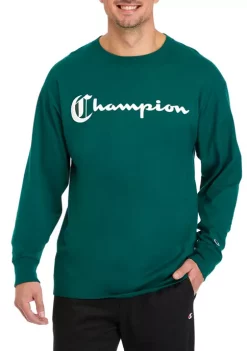 New 🤩 Champion® Classic Graphic Long Sleeve T-Shirt 👏 -Champion® Sales Store Belk 272