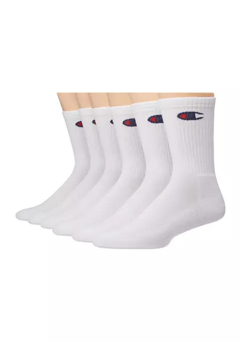 Promo 👍 Champion® 6 Pack Crew 🧦 Socks ✔️ 4 Promo 👍 Champion® 6 Pack Crew 🧦 Socks ✔️ - Image 2