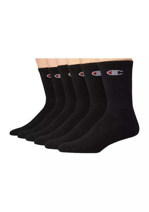 Promo 👍 Champion® 6 Pack Crew 🧦 Socks ✔️ 5 Promo 👍 Champion® 6 Pack Crew 🧦 Socks ✔️ - Image 3