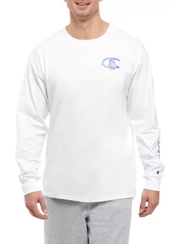 New 🥰 Champion® Long Sleeve Classic Waves Graphic T-Shirt 🧨 -Champion® Sales Store Belk 369