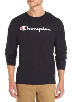 Buy 💯 Champion® Long Sleeve Graphic Logo T 👕 Shirt 🎁