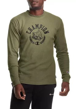 Deals 🎁 Champion® Waffle Long Sleeve Graphic T-Shirt 🥰