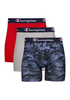 Best Pirce 🥰 Champion® Stretch Support Pouch Printed Boxers - Set of 3 😉 -Champion® Sales Store Belk 714