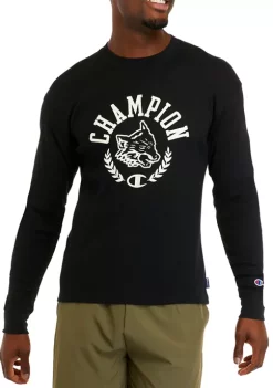 Best Sale 🌟 Champion® Waffle Print Long Sleeve T-Shirt 🔥
