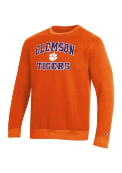 Buy ⭐ Champion® NCAA Clemson Tigers Fleece Crew Graphic Sweatshirt ✨